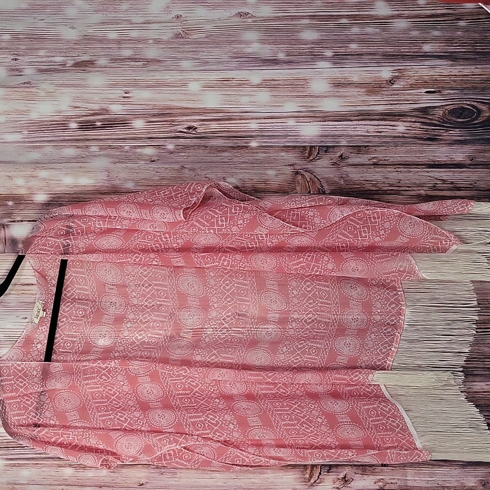 Janice Kimono with Fringe - One Size